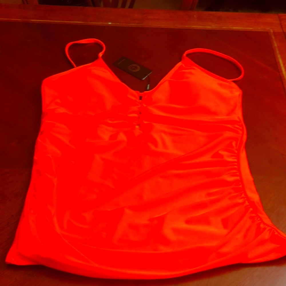 NWOT Relleciga colored NO underwire tankini top Size XL